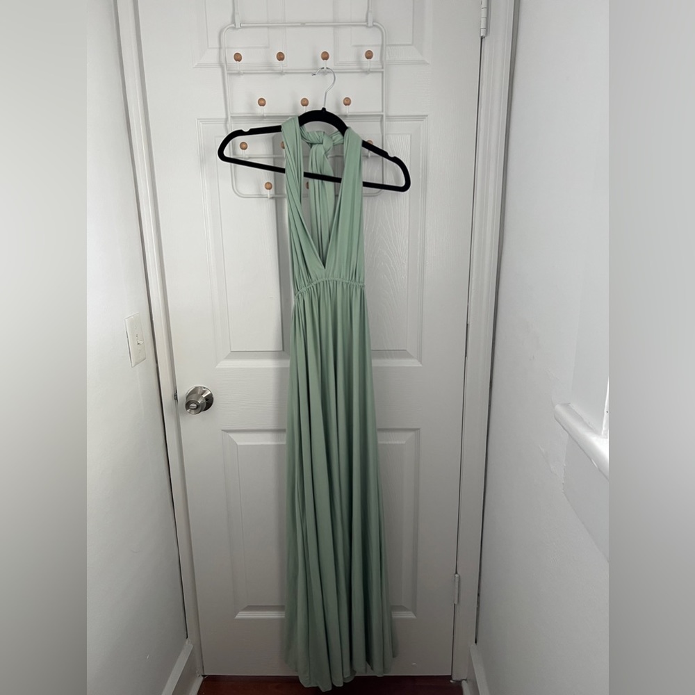 Sage Green Convertible Maxi Dress